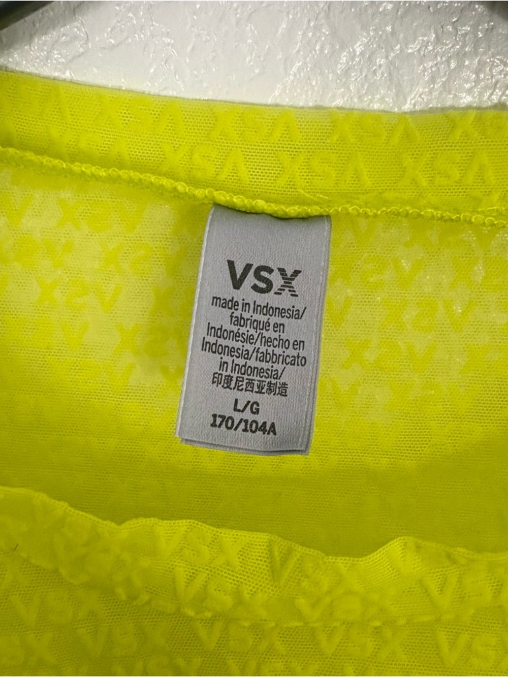 Victoria's Secret VSX Velvet Logo Mesh Shirt Burnout Festival Neon - Picture 4 of 7
